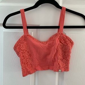Coral Crop Top/Bralette